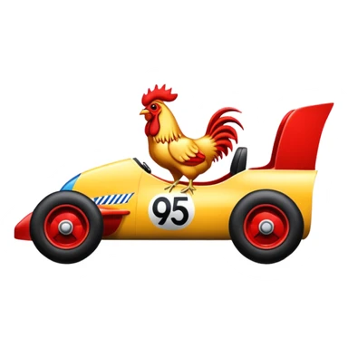 Rooster race car 49 sticker