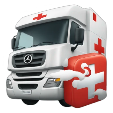 Red cross logo logistics sticker