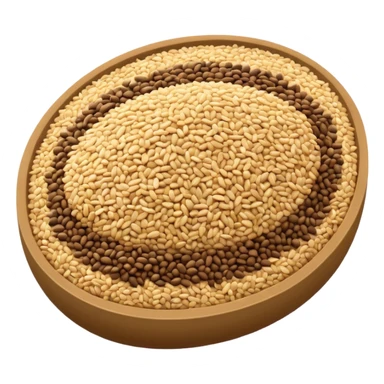 a bunch of sesame seeds, without a bowl sticker