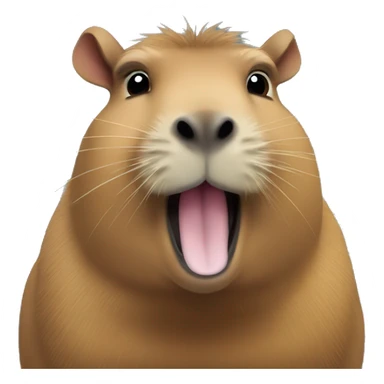 capybara doing a silly face  sticker
