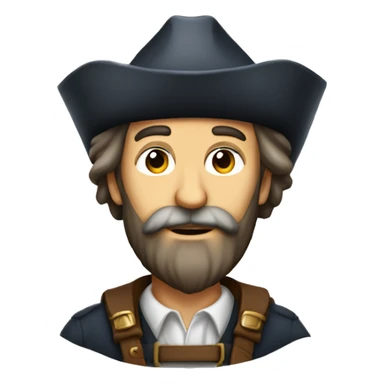 John Cabot the explorator with his beard sticker
