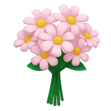 Light pink flower bouquet sticker