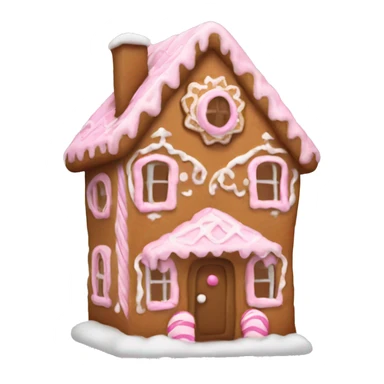 Light pink  gingerbread house sticker