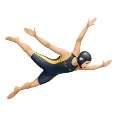 An icon showing a diver captured mid-air in a graceful pose above a pool, with a diving board behind and water below. Splash trails and motion lines emphasize precision and elegance. Transparent background highlights the beauty and focus of competitive diving. sticker