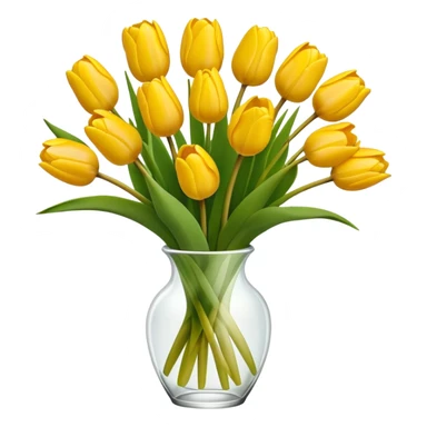 Bouquet of yellow tulips sticker