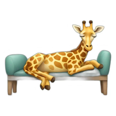 Giraffe sleeping sticker