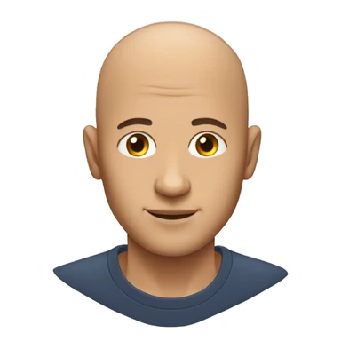 man without hair sticker