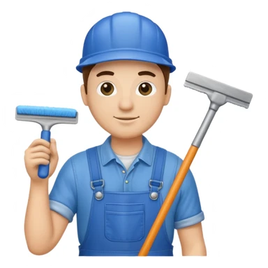 window cleaner sticker