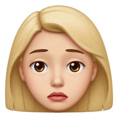 Person with lip sticking out sad sticker