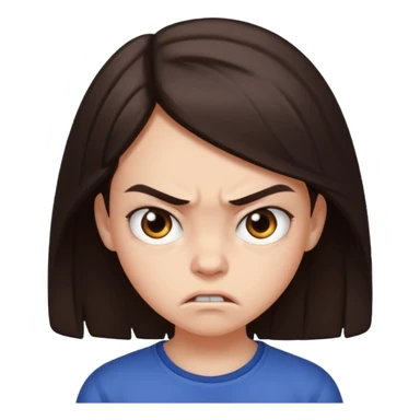 11 years old  dark brown hair hate the world sticker