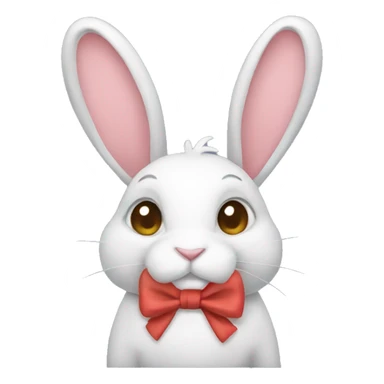 Rabbit with a bow sticker