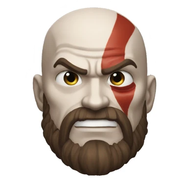 Crea un emoji de Kratos peleando sticker