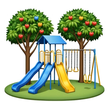 School playground in urban neighborhood sticker