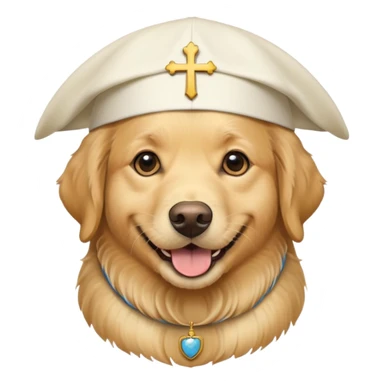 Pope golden retriever  sticker