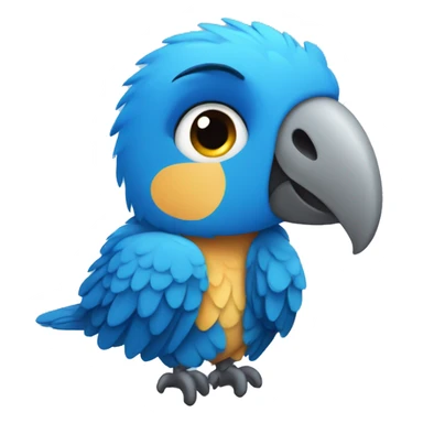 Blue parrot sticker