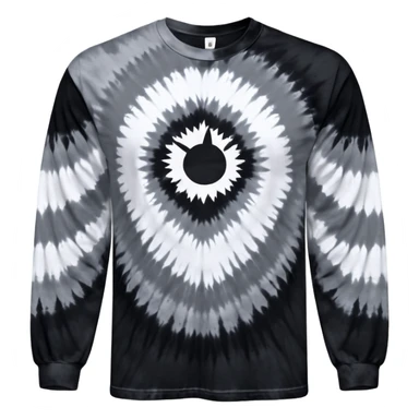 Long sleeve black tie dye shirt sticker