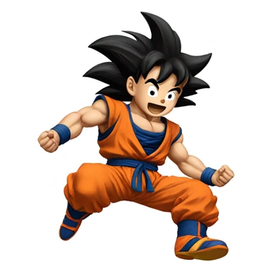 Goku flying on white cloud sticker