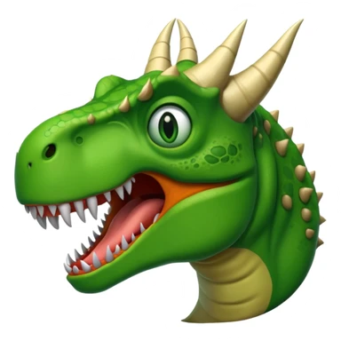 A t rex with horns sticker