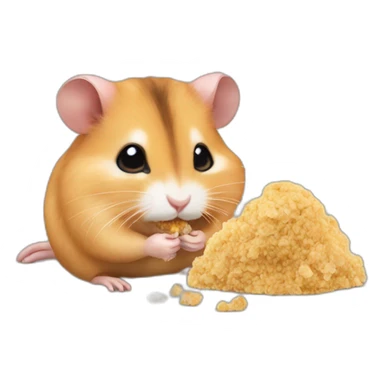 hamsters eating feces sticker