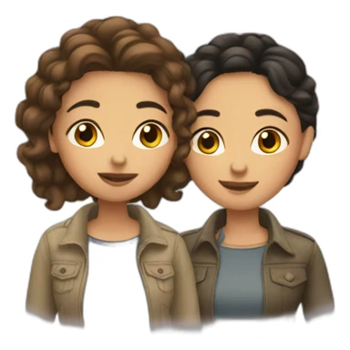 lesbian couple russian and latina sticker