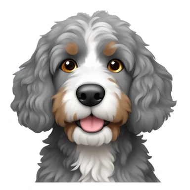Grey Australian bernedoodle WITHOUT white sticker