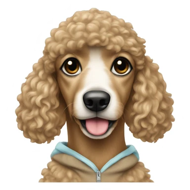 You poodle with hoodie sticker
