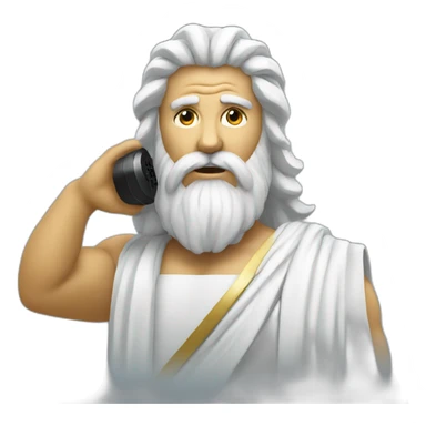 zeus speaking with a phone sticker
