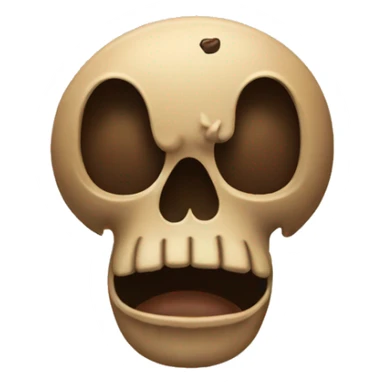 Skull and poop emoji  sticker