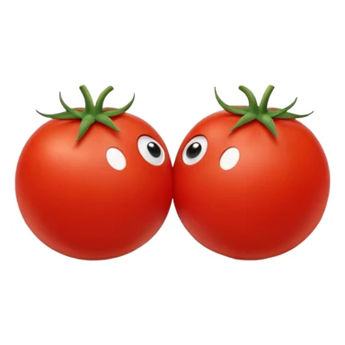 two tomatoes kissing sticker