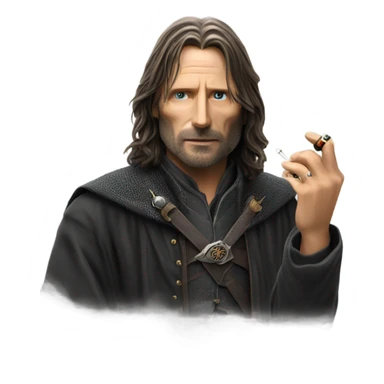 Aragorn smoking a vape sticker
