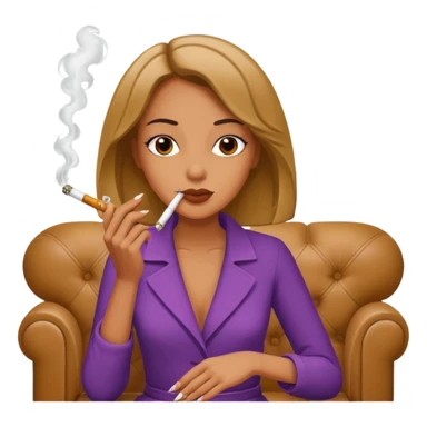 Bitch, smoking a joint on the couch sticker