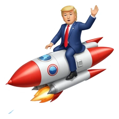 Donald trump  rocket sticker