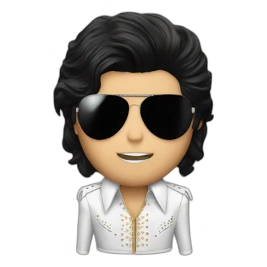 Michael jackson elvis costume sticker