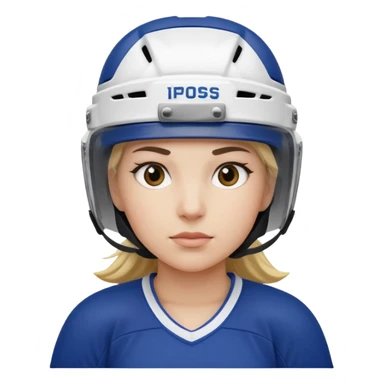 female hockey player sticker