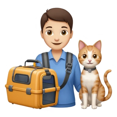 Walker + cat in carrier, Pet Walkers. sticker