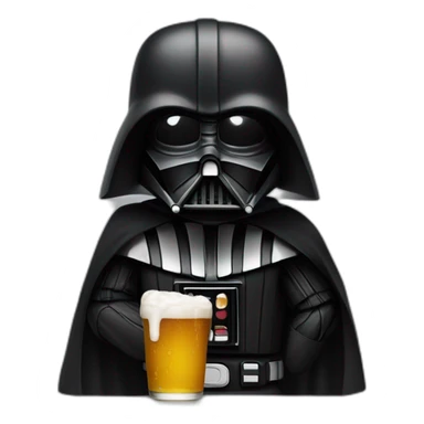 Dark vador avec une bière sticker
