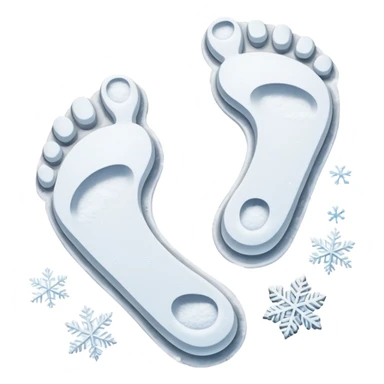 footprint snow sticker