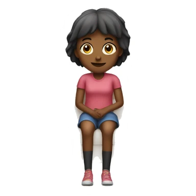 A girl on a sofa sticker