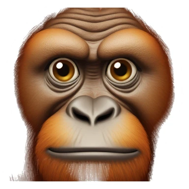 Fat orangutan sticker