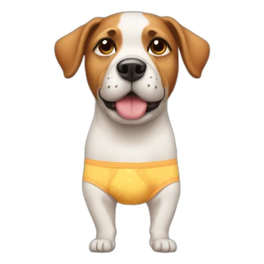 Dog in underwear  sticker