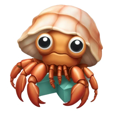 Cute hermit crab with a bow  sticker