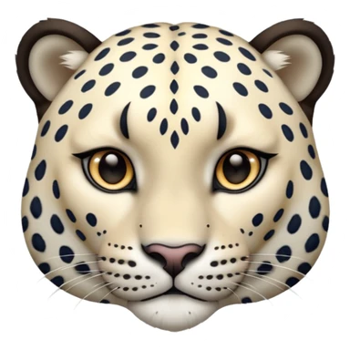 white leopard face sticker