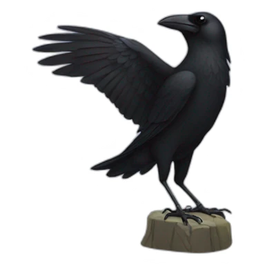 Crow doing a salute sticker
