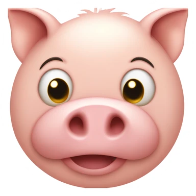 golden pig face sticker