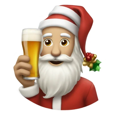 santa with vans beer sticker
