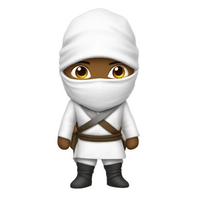 White ninja sticker