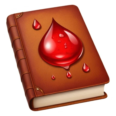 Brown book with blood droplets  sticker