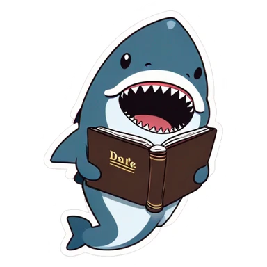 shark as a ballerina with a bible sticker