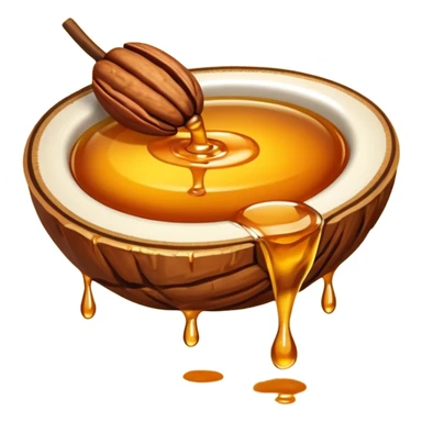 pecan nuts with honey dripping on them  sticker