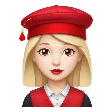 Red girly stuff sticker